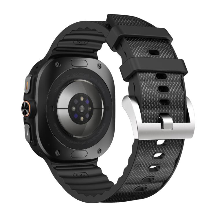For Samsung Galaxy Watch Ultra 47mm / Ultra 2025 Solid Color Sports Silicone Watch Band