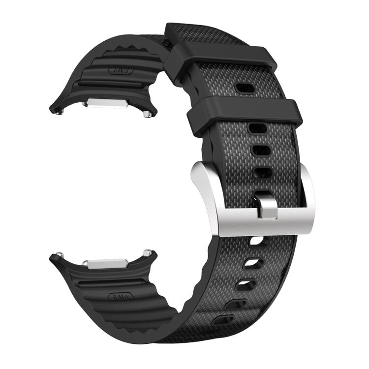 For Samsung Galaxy Watch Ultra 47mm / Ultra 2025 Solid Color Sports Silicone Watch Band