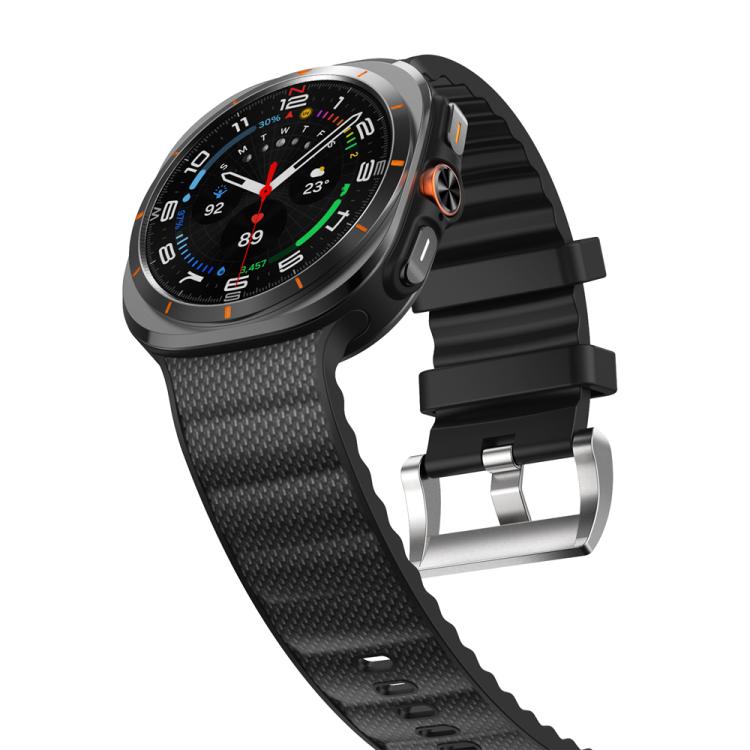 For Samsung Galaxy Watch Ultra 47mm / Ultra 2025 Solid Color Sports Silicone Watch Band