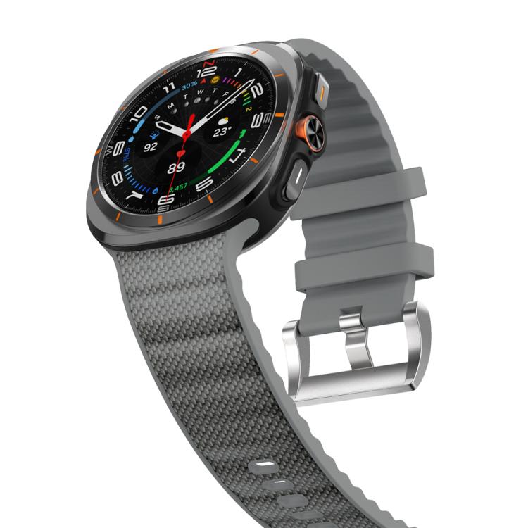 For Samsung Galaxy Watch Ultra 47mm / Ultra 2025 Solid Color Sports Silicone Watch Band