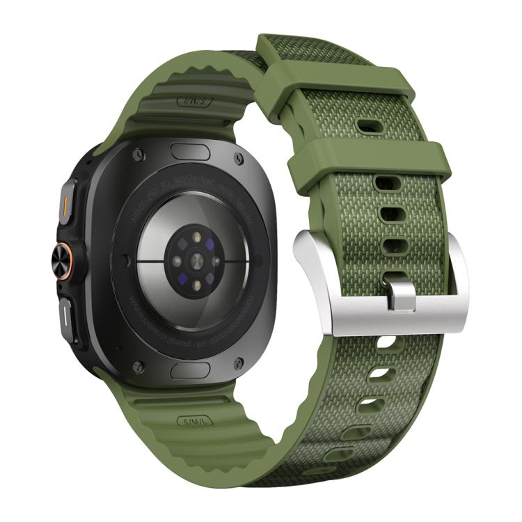 For Samsung Galaxy Watch Ultra 47mm / Ultra 2025 Solid Color Sports Silicone Watch Band