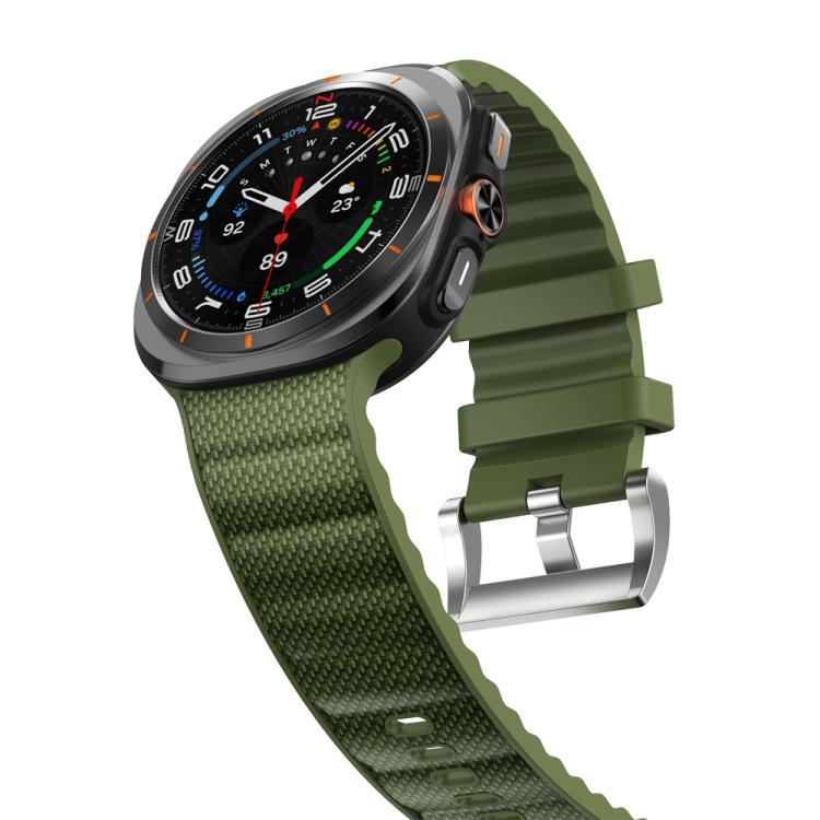 For Samsung Galaxy Watch Ultra 47mm / Ultra 2025 Solid Color Sports Silicone Watch Band