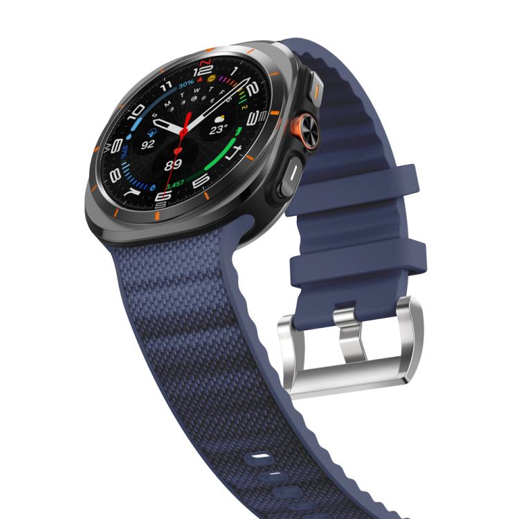For Samsung Galaxy Watch Ultra 47mm / Ultra 2025 Solid Color Sports Silicone Watch Band