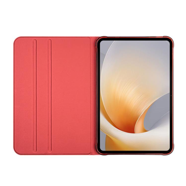 For Teclast T65 Plus 3-Fold Holder Folio Leather Tablet Smart Case - Red