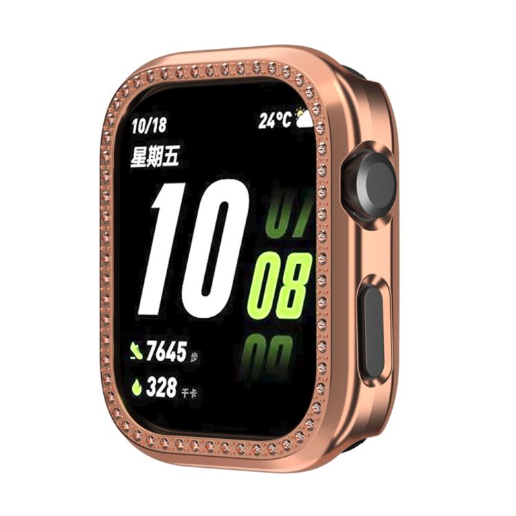 For Huawei Watch D2 Single Row Diamond Half Coverage PC Hollow Watch Case