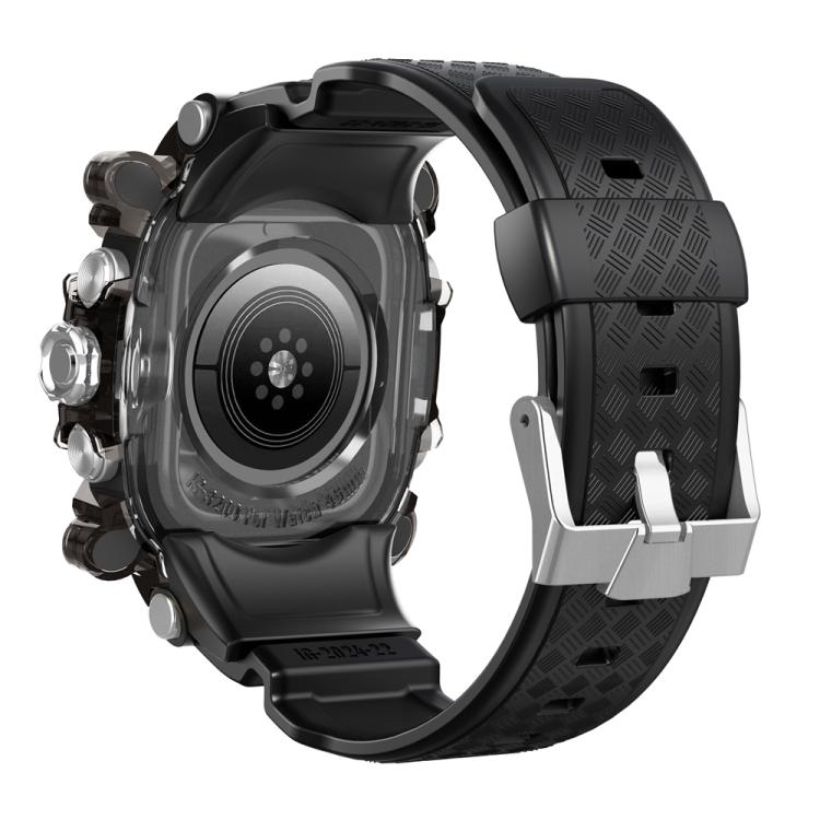 For Apple Watch Series 10 / 11 46mm Metal Case Integrated Silicone Watch Band