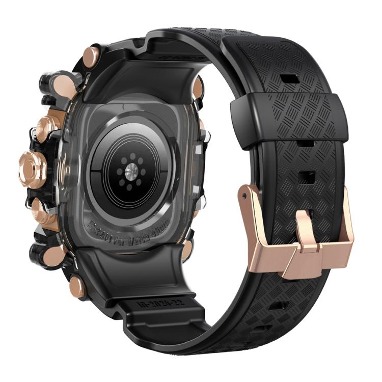 For Apple Watch Series 10 / 11 46mm Metal Case Integrated Silicone Watch Band