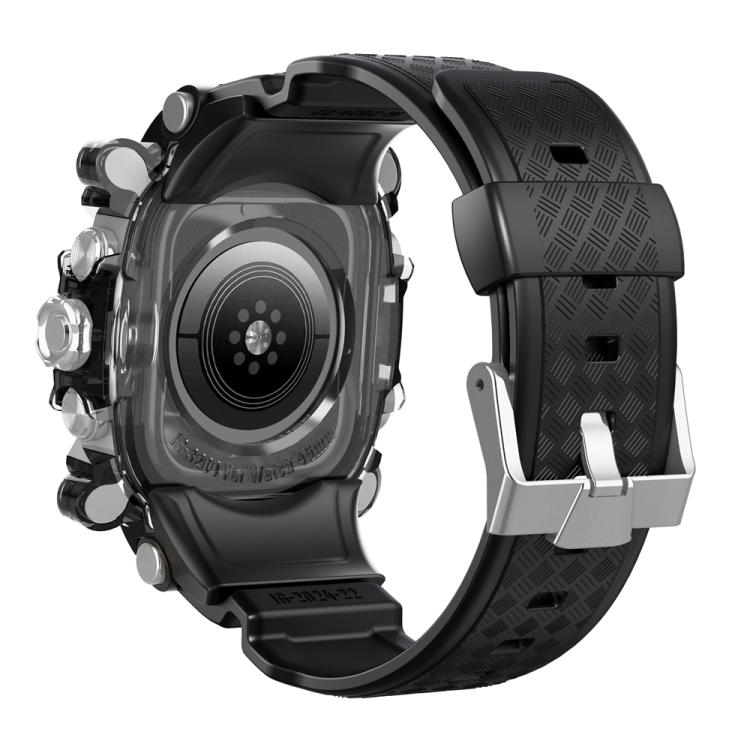 For Apple Watch Series 10 / 11 46mm Metal Case Integrated Silicone Watch Band