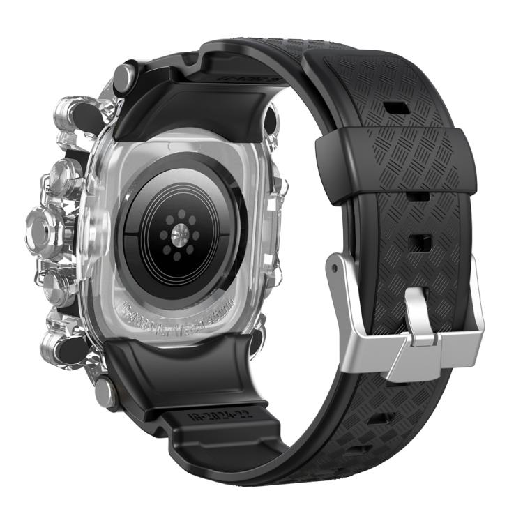 For Apple Watch Series 10 / 11 46mm Metal Case Integrated Silicone Watch Band