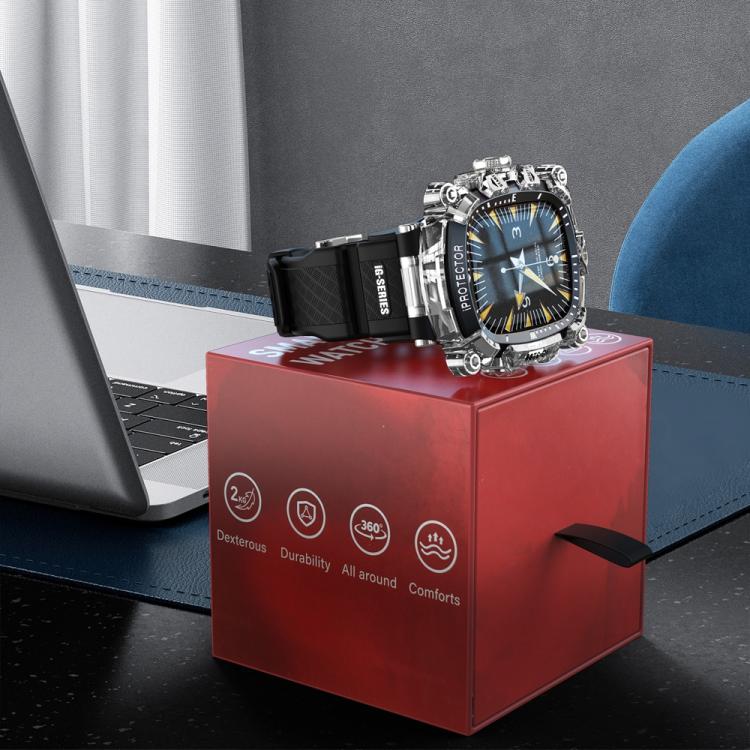 For Apple Watch Series 10 / 11 46mm Metal Case Integrated Silicone Watch Band
