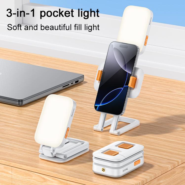 Yesido DH10 Fill Light Selfie Stick Phone Live Broadcast Holder - White