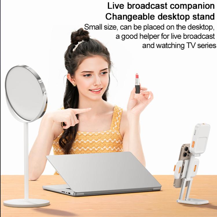 Yesido DH10 Fill Light Selfie Stick Phone Live Broadcast Holder - White