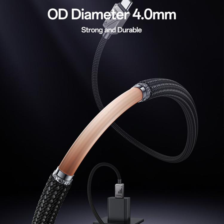 Yesido CA196 60W 3A USB-C / Type-C to Type-C Zinc Alloy Data Cable, Length:1.2m - Black