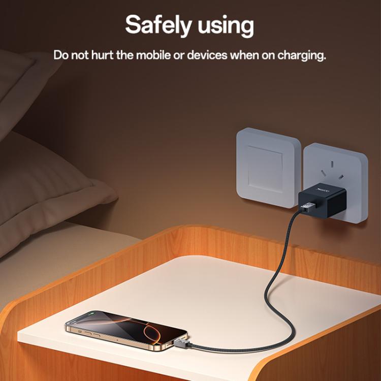 Yesido CA196 60W 3A USB-C / Type-C to Type-C Zinc Alloy Data Cable, Length:1.2m - Black