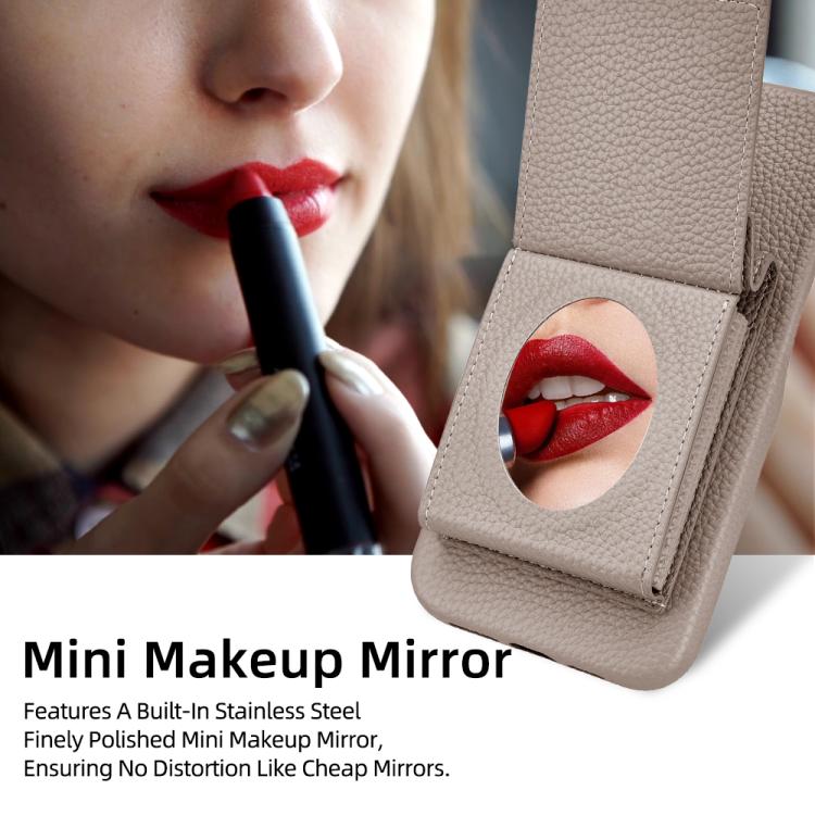 For iPhone 15 Pro Litchi Texture Vertical Card Bag Holder Phone Case with Long Lanyard