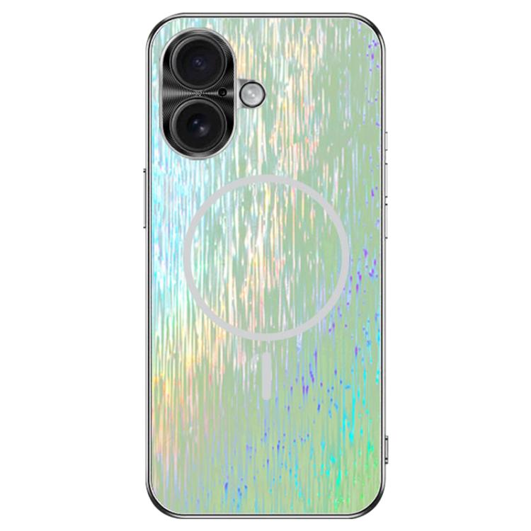For iPhone 16 Dazzling Acrylic Shockproof MagSafe Phone Case
