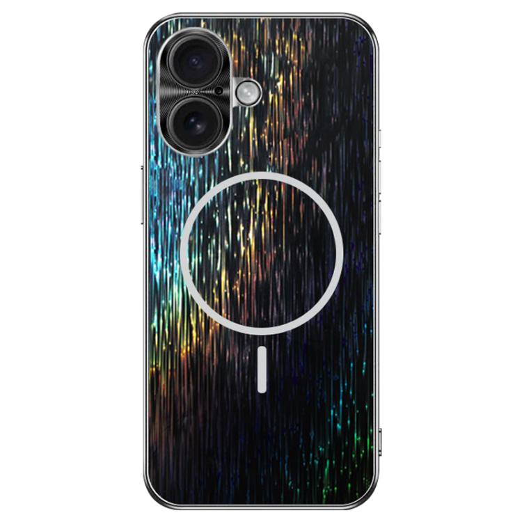 For iPhone 16 Dazzling Acrylic Shockproof MagSafe Phone Case