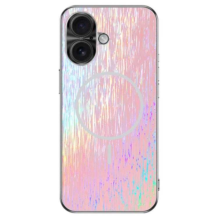 For iPhone 16 Dazzling Acrylic Shockproof MagSafe Phone Case