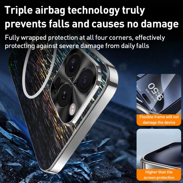 For iPhone 16 Pro Max Dazzling Acrylic Shockproof MagSafe Phone Case