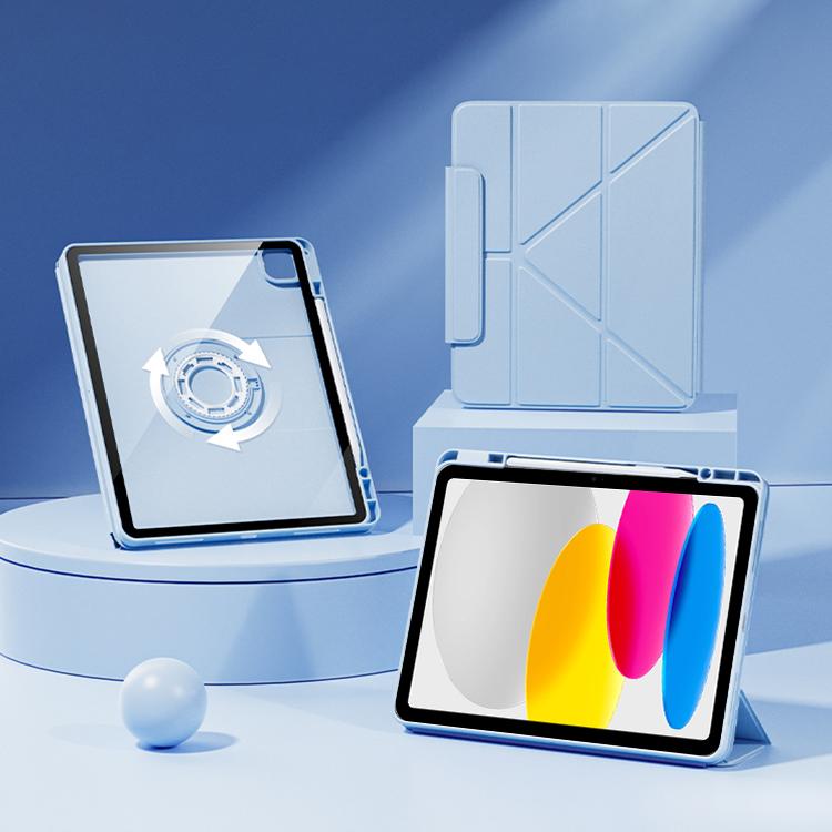 For iPad 2025 / 2022 Relieve Stress Rotatable Y-Fold Leather Tablet Case