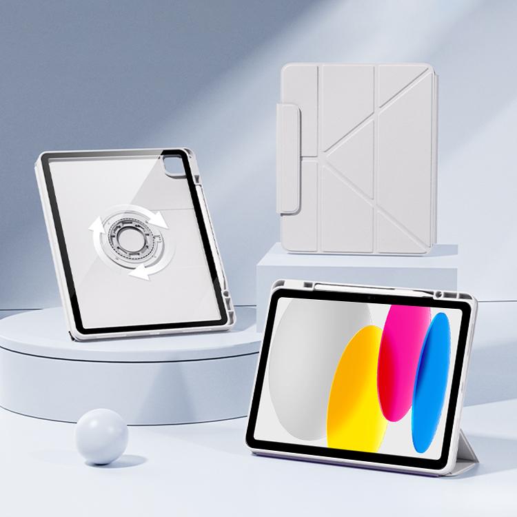 For iPad 2025 / 2022 Relieve Stress Rotatable Y-Fold Leather Tablet Case