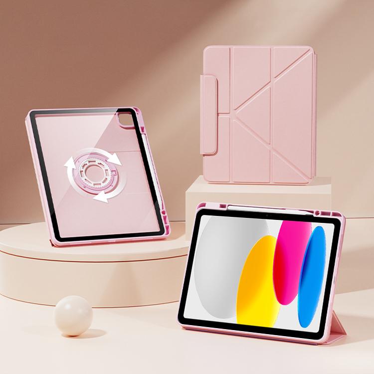 For iPad 2025 / 2022 Relieve Stress Rotatable Y-Fold Leather Tablet Case