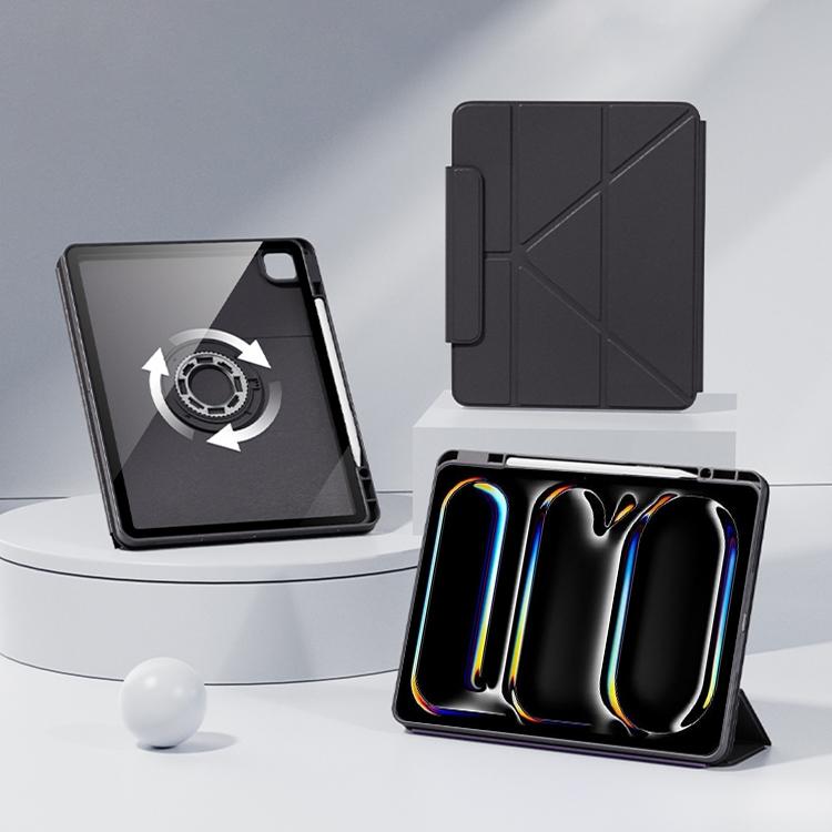 For iPad Pro 11 2025 / 2024 Relieve Stress Rotatable Y-Fold Leather Tablet Case