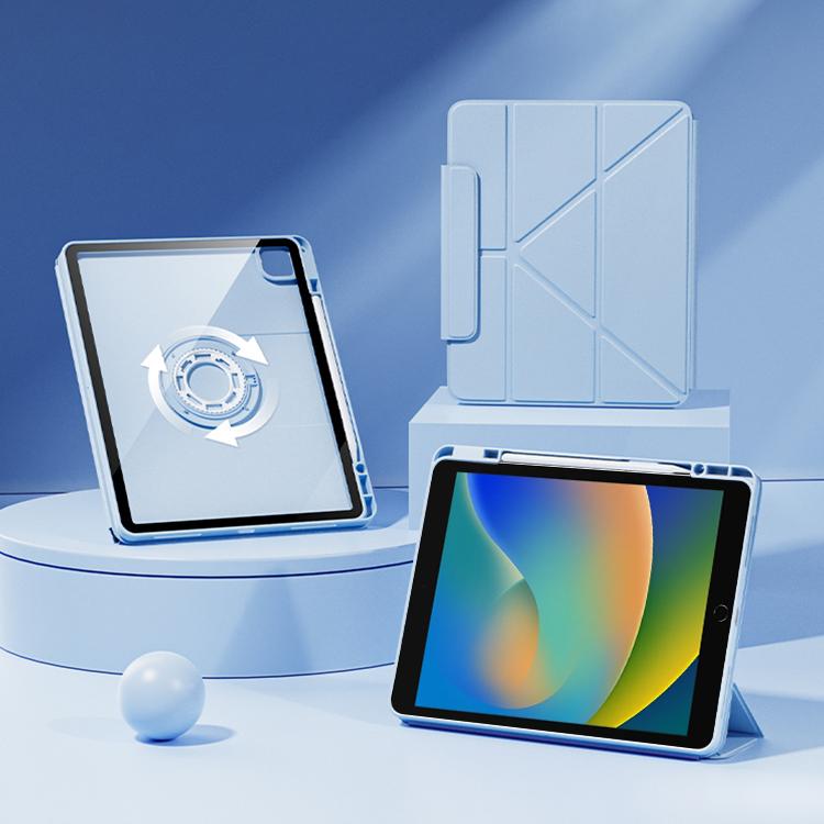 For iPad 10.2 2021 / 2020 / 2019 Relieve Stress Rotatable Y-Fold Leather Tablet Case