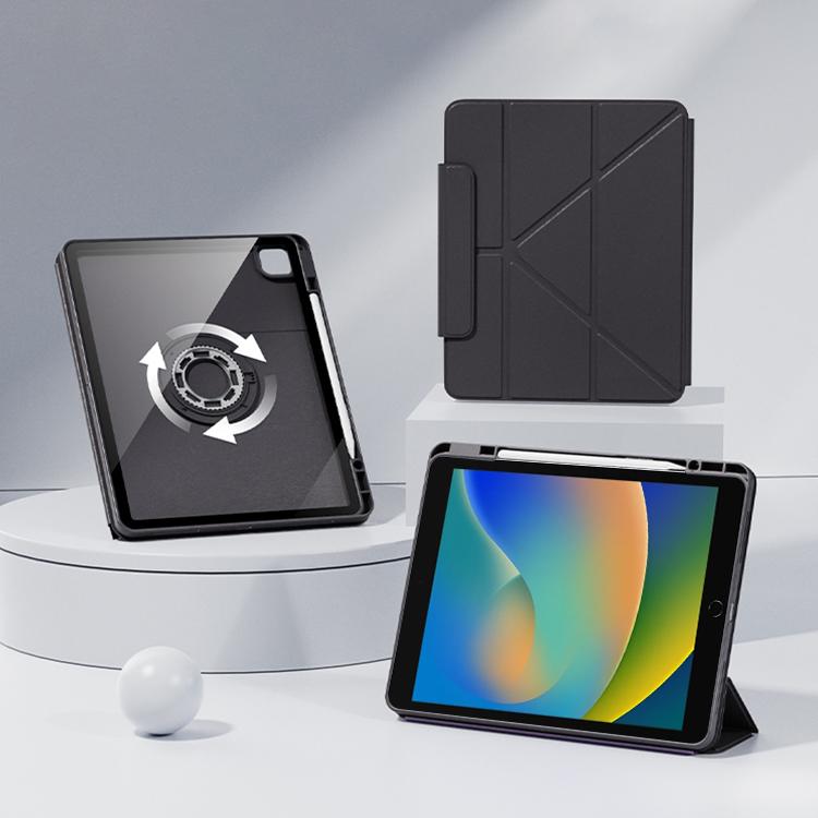For iPad 10.2 2021 / 2020 / 2019 Relieve Stress Rotatable Y-Fold Leather Tablet Case