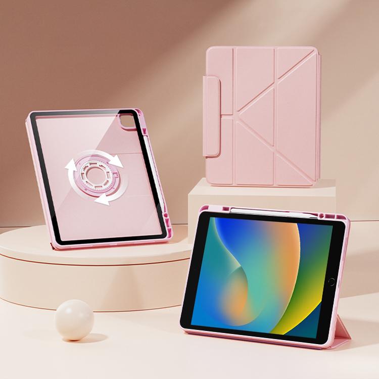 For iPad 10.2 2021 / 2020 / 2019 Relieve Stress Rotatable Y-Fold Leather Tablet Case
