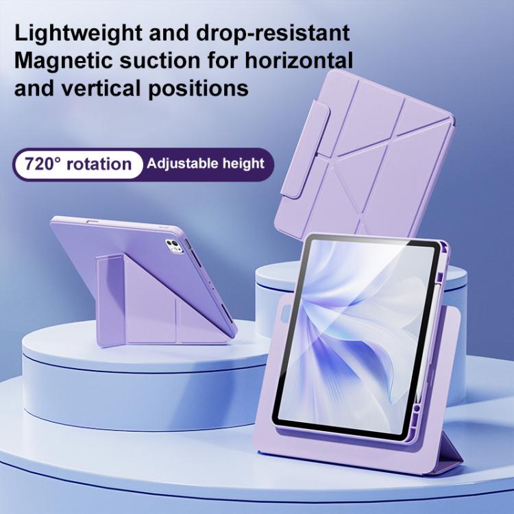 For iPad 10.2 2021 / 2020 / 2019 Relieve Stress Rotatable Y-Fold Leather Tablet Case