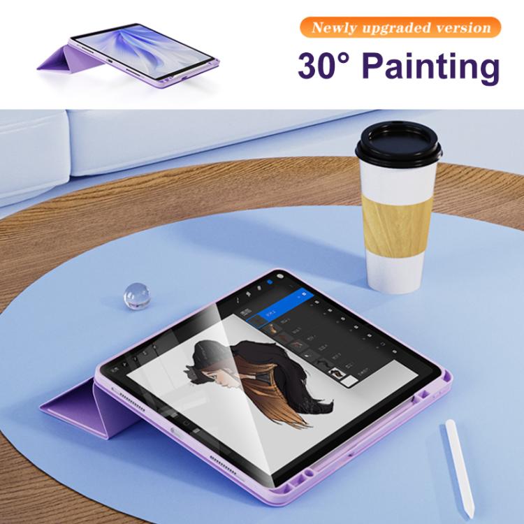 For iPad 10.2 2021 / 2020 / 2019 Relieve Stress Rotatable Y-Fold Leather Tablet Case
