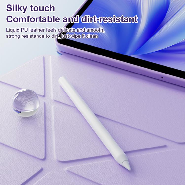 For iPad 10.2 2021 / 2020 / 2019 Relieve Stress Rotatable Y-Fold Leather Tablet Case