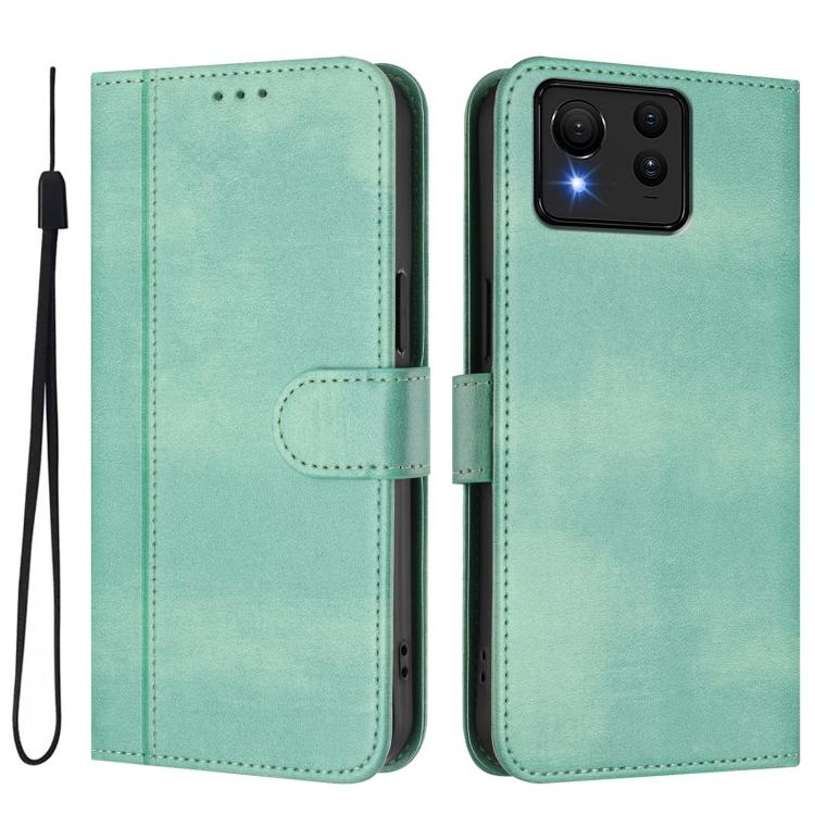 For ASUS Zenfone 11 Ultra Line Splicing Buckle Retro Leather Phone Case