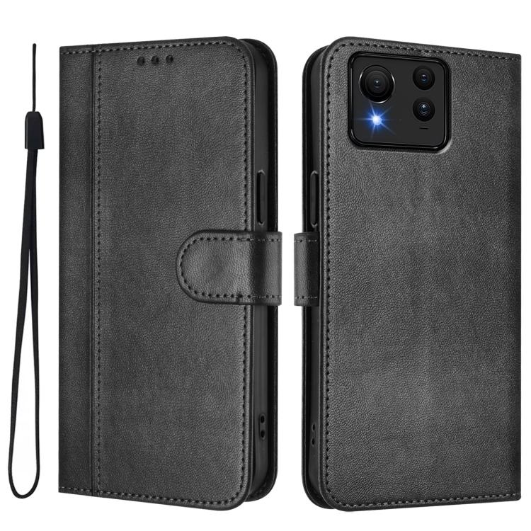 For ASUS Zenfone 11 Ultra Line Splicing Buckle Retro Leather Phone Case