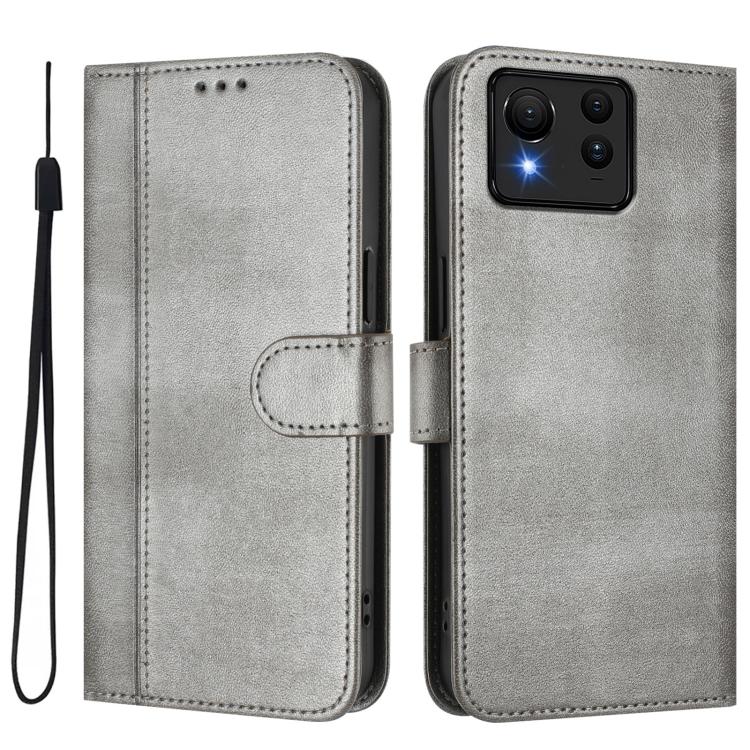 For ASUS Zenfone 11 Ultra Line Splicing Buckle Retro Leather Phone Case