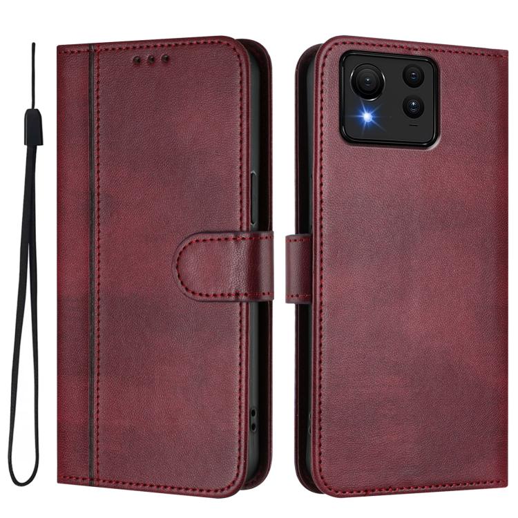 For ASUS Zenfone 11 Ultra Line Splicing Buckle Retro Leather Phone Case