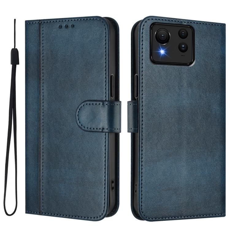 For ASUS Zenfone 11 Ultra Line Splicing Buckle Retro Leather Phone Case
