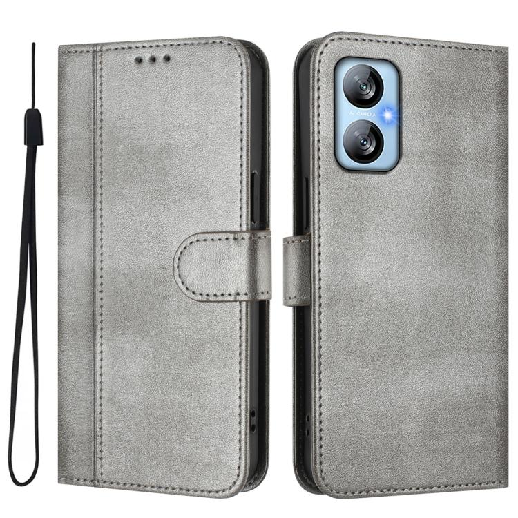 For Blackview A52 / A52 Pro Line Splicing Buckle Retro Leather Phone Case