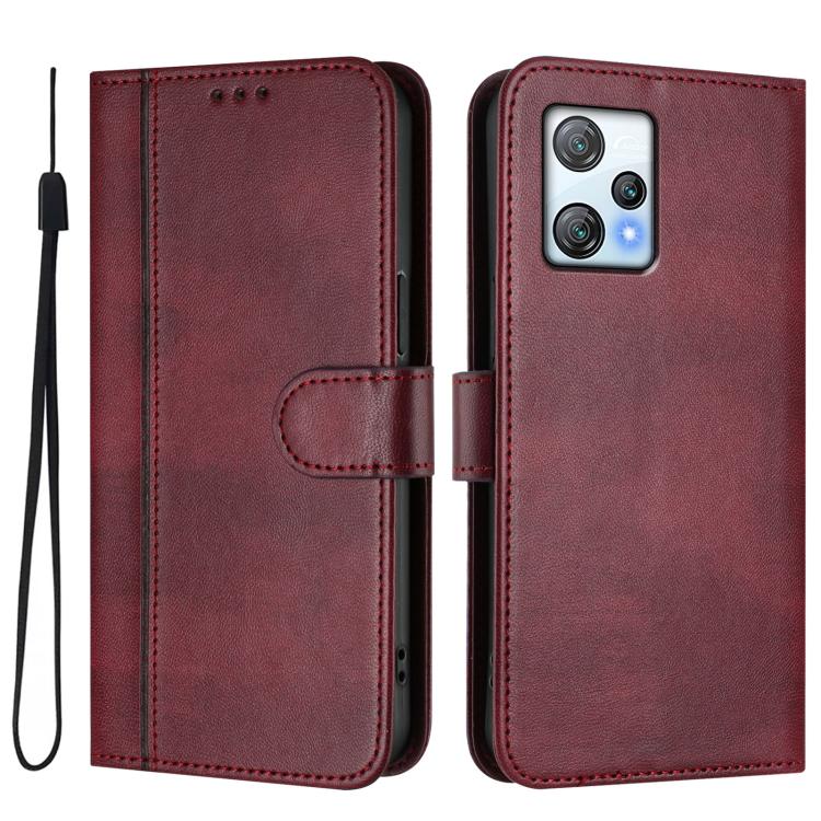 For Blackview A53 Line Splicing Buckle Retro Leather Phone Case