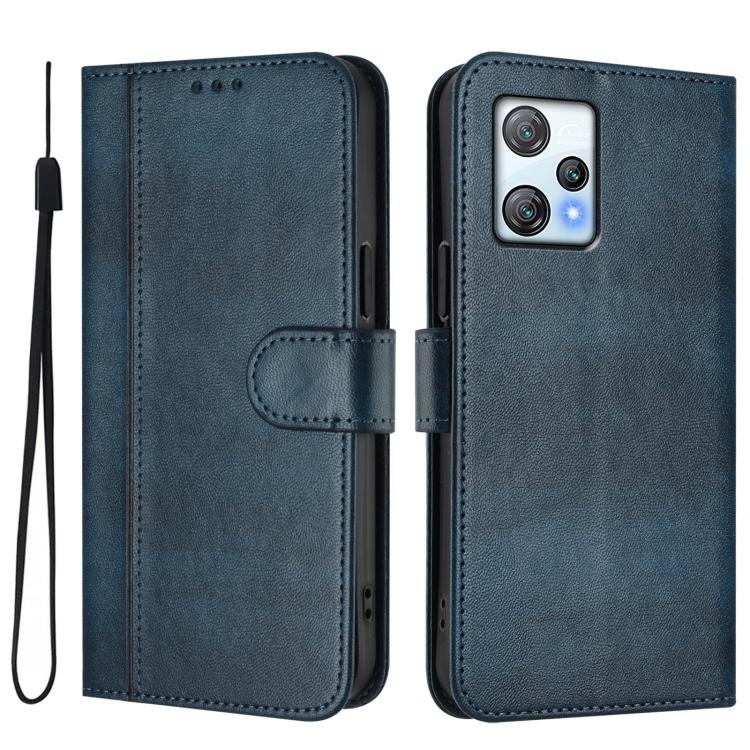 For Blackview A53 Line Splicing Buckle Retro Leather Phone Case