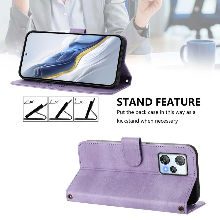 For Blackview A53 Line Splicing Buckle Retro Leather Phone Case