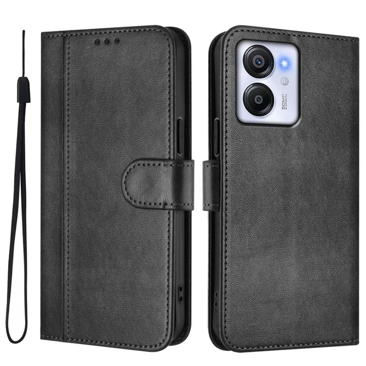 For Blackview Oscal Modern 8 / Color 8 Line Splicing Buckle Retro Leather Phone Case