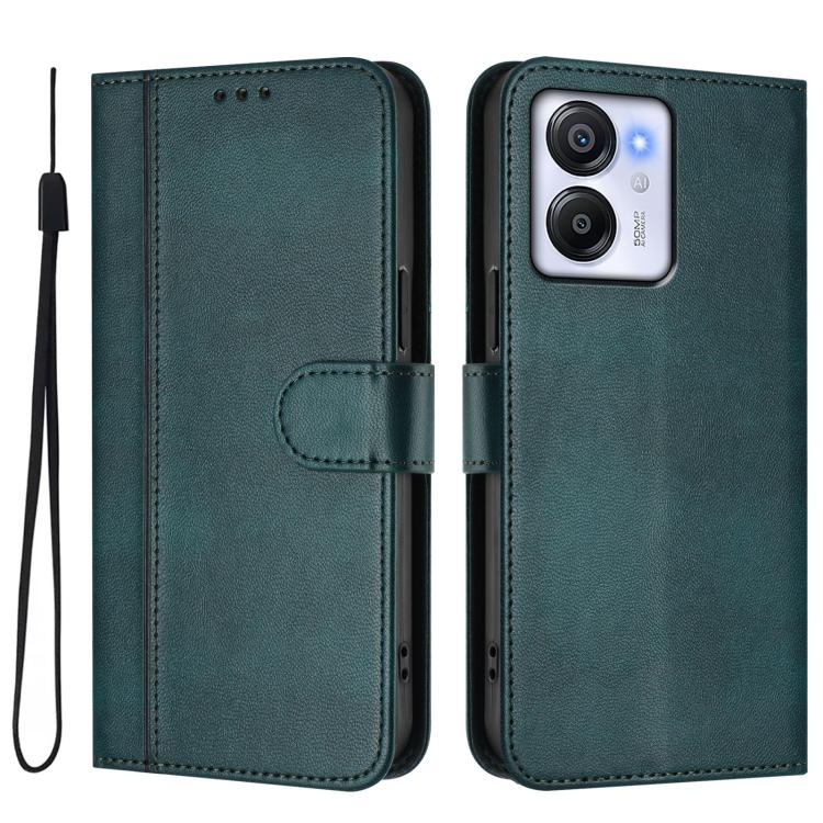 For Blackview Oscal Modern 8 / Color 8 Line Splicing Buckle Retro Leather Phone Case