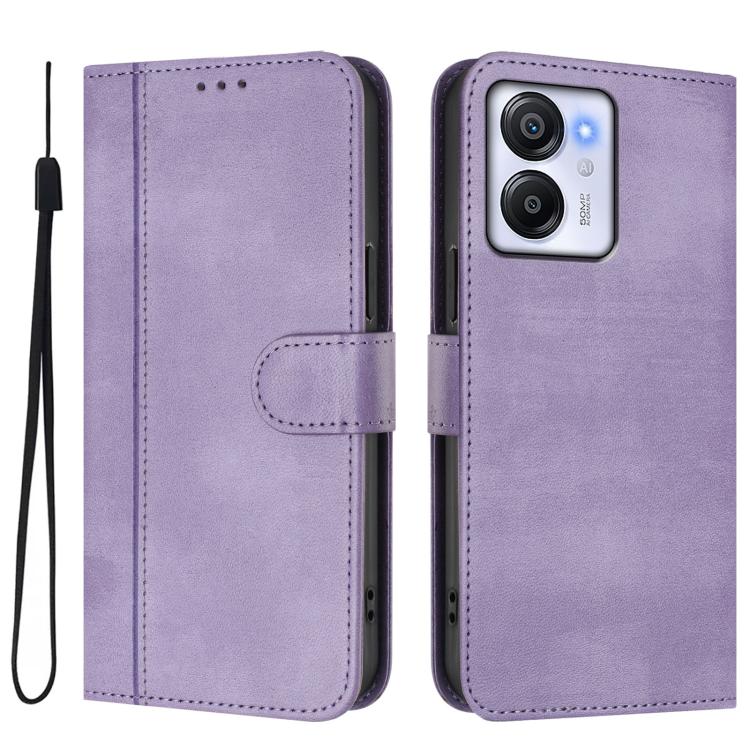 For Blackview Oscal Modern 8 / Color 8 Line Splicing Buckle Retro Leather Phone Case