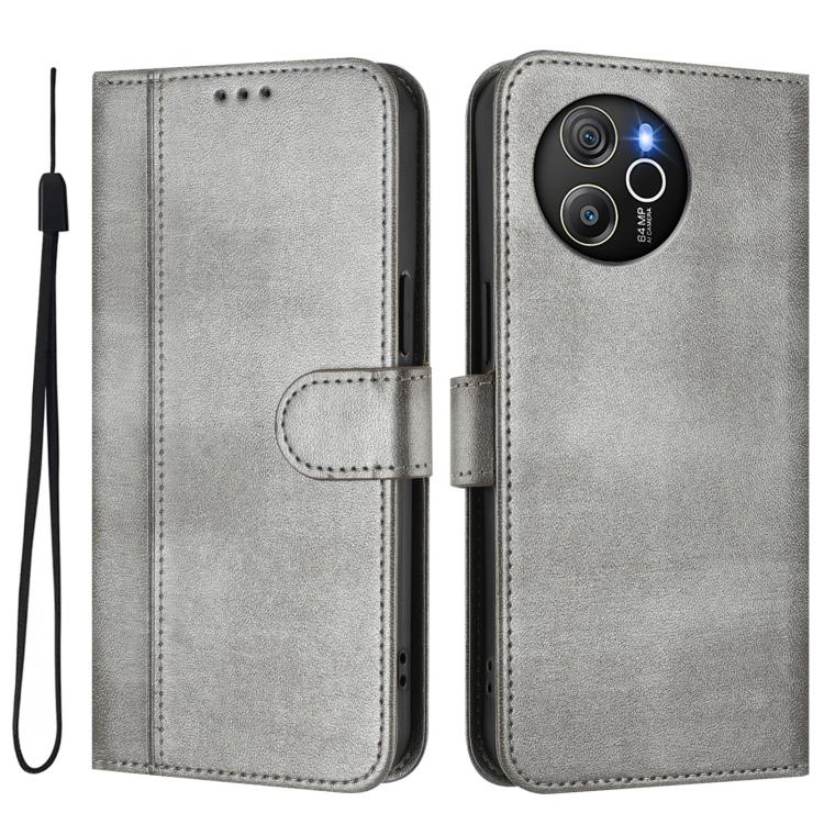 For Blackview Shark 8 / Oscal Tiger 12 Line Splicing Buckle Retro Leather Phone Case