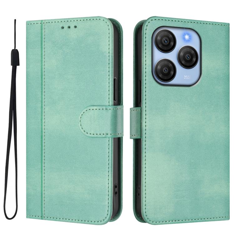 For Blackview Shark 9 5G Line Splicing Buckle Retro Leather Phone Case