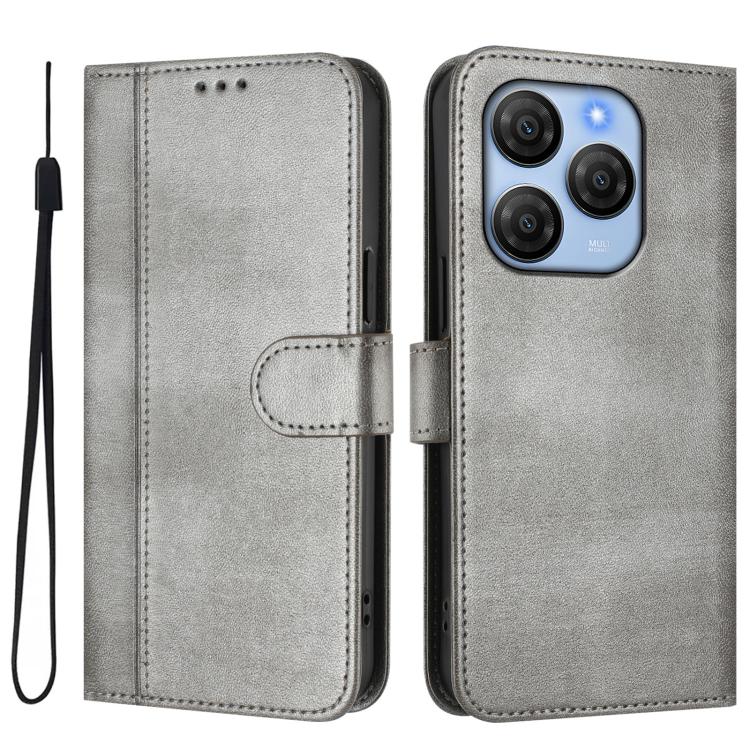 For Blackview Shark 9 5G Line Splicing Buckle Retro Leather Phone Case