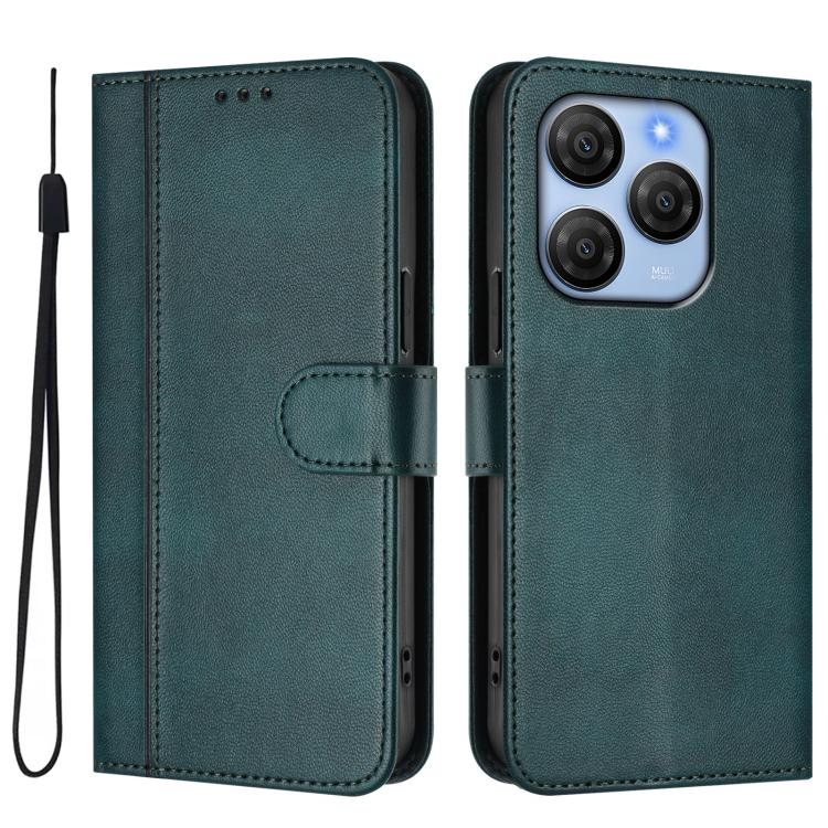 For Blackview Shark 9 5G Line Splicing Buckle Retro Leather Phone Case