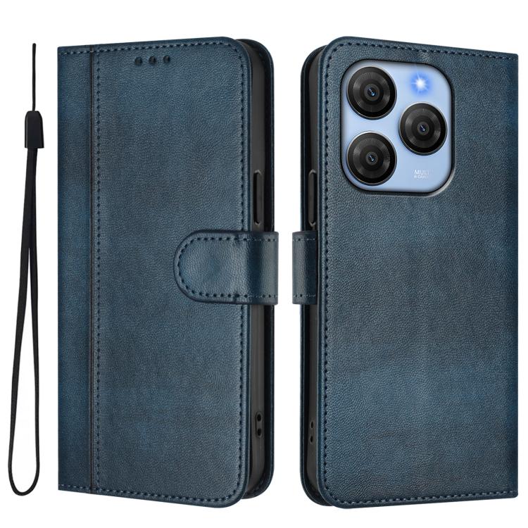 For Blackview Shark 9 5G Line Splicing Buckle Retro Leather Phone Case